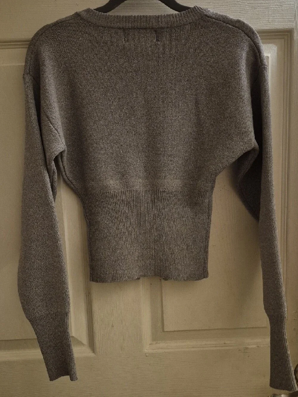 All The Ways Heather Gray Cropped Snap Cardigan - Picture 3 of 3